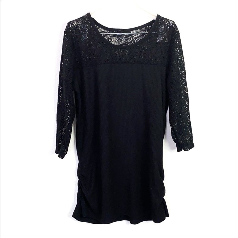 Audrey Lane black Lace Long sleeve Blouse